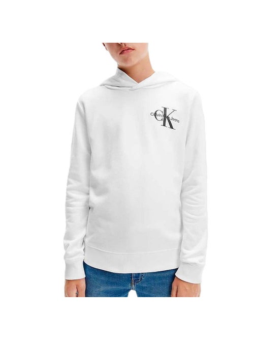 Sweat Branco Calvin Klein Jeans para Rapaz - Tamanho Pequeno - Kiabi Sweat Branco Calvin Klein Jeans para Rapaz - Tamanho Pequeno - Kiabi