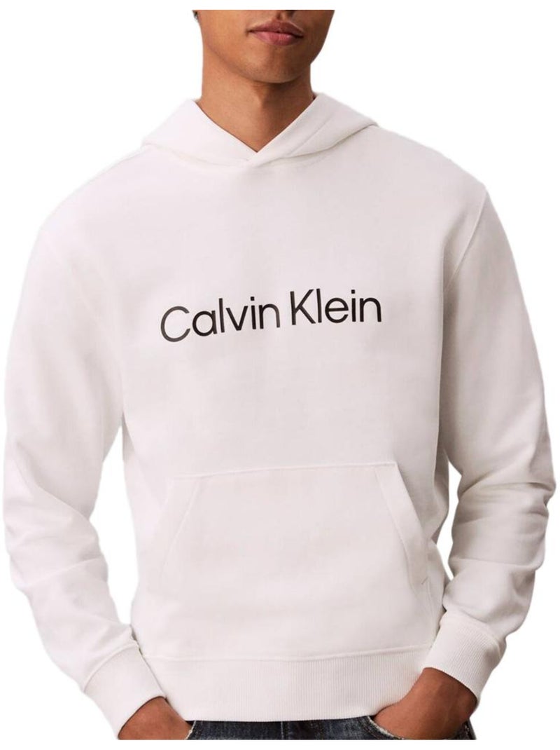 Sweat Branco Calvin Klein Jeans Standard para Homem LV14LD231G Branco - Kiabi