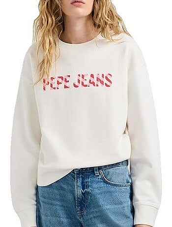 Sweatshirt rosa para mulher pepe jeans celeste mousse