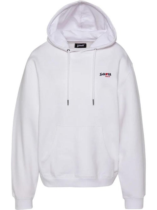 Sweat Branco Feminino Schott SWHBRODEDW - Kiabi Sweat Branco Feminino Schott SWHBRODEDW - Kiabi