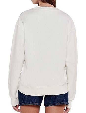 Sweat Branco Feminino Tommy Hilfiger com Contraste