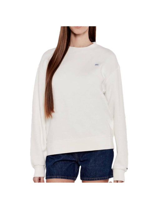 Sweat Branco Feminino Tommy Hilfiger com Contraste - Kiabi