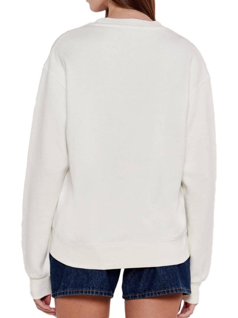 Sweat Branco Feminino Tommy Hilfiger com Contraste Branco - Kiabi