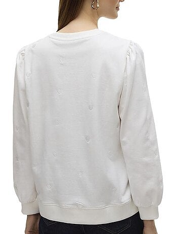 Sweat Branco Feminino Vero Moda Beat
