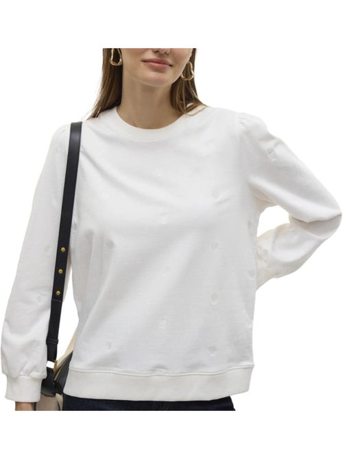 Sweat Branco Feminino Vero Moda Beat - Kiabi Sweat Branco Feminino Vero Moda Beat - Kiabi