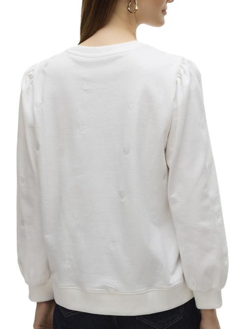 Sweat Branco Feminino Vero Moda Beat - Kiabi Sweat Branco Feminino Vero Moda Beat - Kiabi