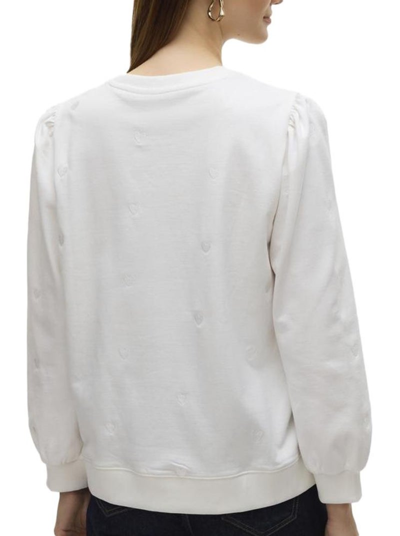 Sweat Branco Feminino Vero Moda Beat Branco - Kiabi