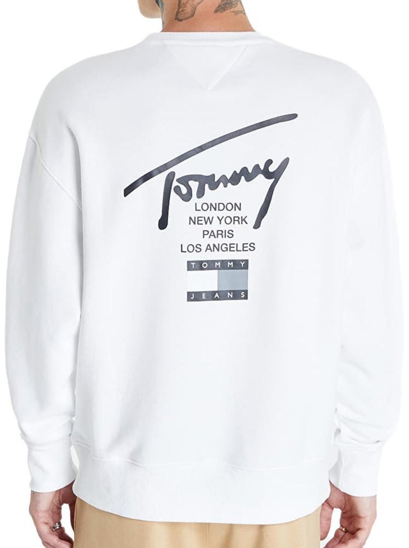 Sweat Branco Moderno Tommy Jeans para Homem Branco - Kiabi