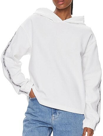 Sweat calvin klein preto com elástico para mulher