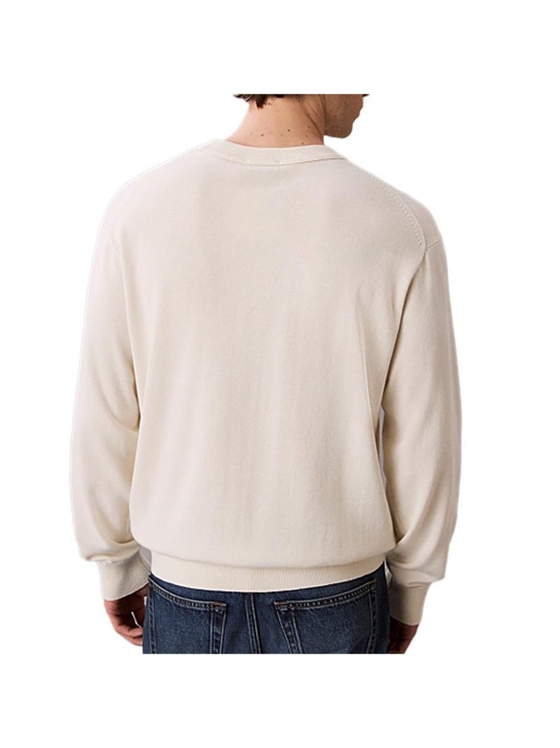 Sweat Calvin Klein Jeans Bege de Algodão Relaxado para Homem Bege - Kiabi