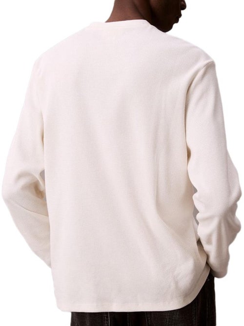 Sweat calvin klein jeans branco com emblema waffle para homem - Kiabi Sweat calvin klein jeans branco com emblema waffle para homem - Kiabi
