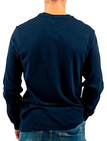 Sweat calvin klein jeans de homem marine com emblema waffle