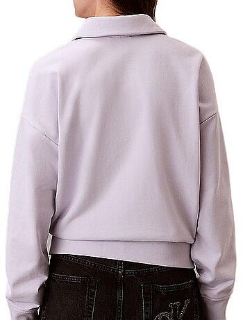 Sweat calvin klein jeans french terry malva para mulher