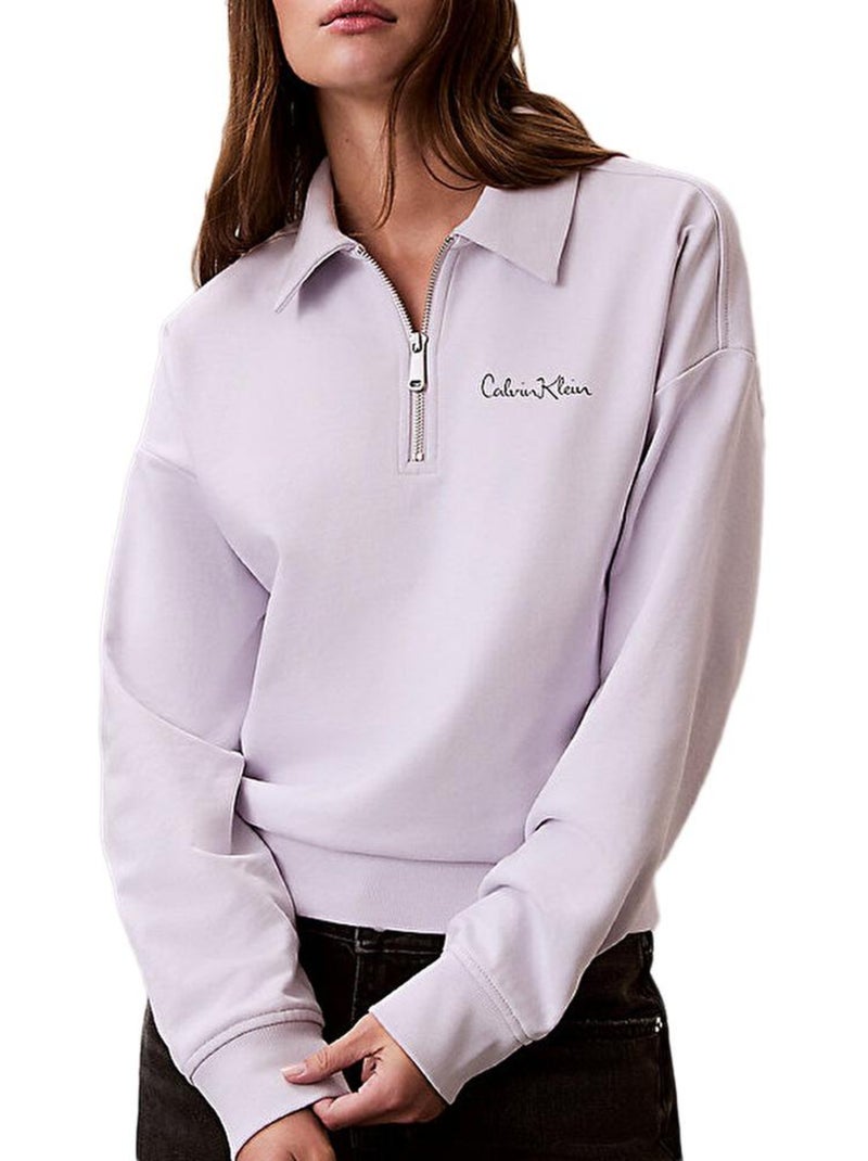 Sweat Calvin Klein Jeans French Terry Malva para Mulher Roxo - Kiabi