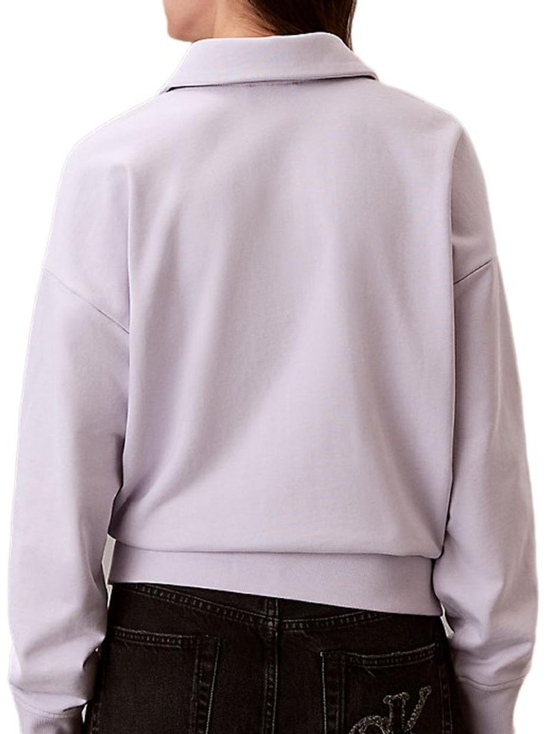 Sweat Calvin Klein Jeans French Terry Malva para Mulher Roxo - Kiabi