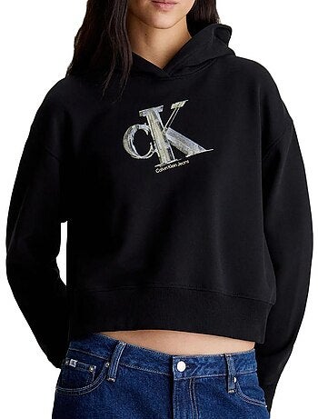 Sweat calvin klein jeans meta preto para mulher