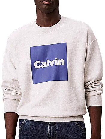 Sweat calvin klein jeans para homem cinzento/azul lv04rd216g