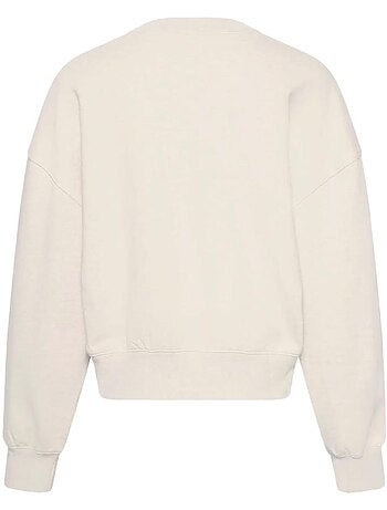 Sweat calvin klein jeans para mulher em cru