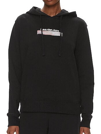Sweat calvin klein jeans preto para mulher com logótipo diffused box