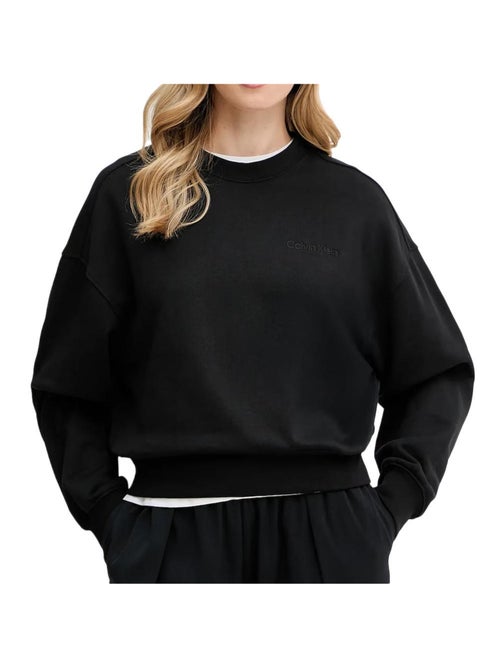 Sweat Calvin Klein Jeans Preto para Mulher - Kiabi Sweat Calvin Klein Jeans Preto para Mulher - Kiabi