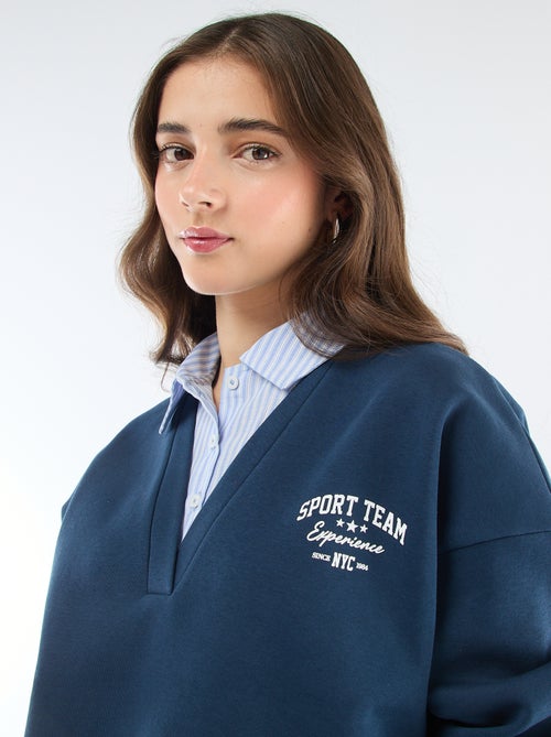 Sweat camisa 2-em-1 - Kiabi