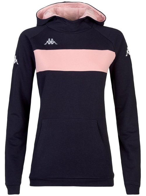 Sweat capuz kappa daccia para mulher azul-marinho/rosa - Kiabi