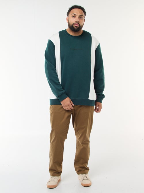 Sweat color block em moletom - Kiabi