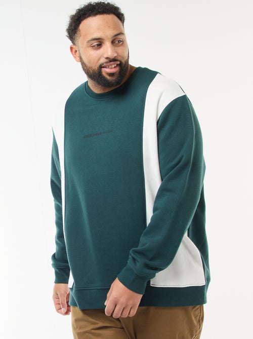 Sweat color block em moletom - Kiabi