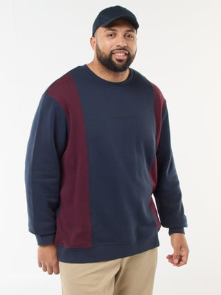 Sweat colorblock em moletom