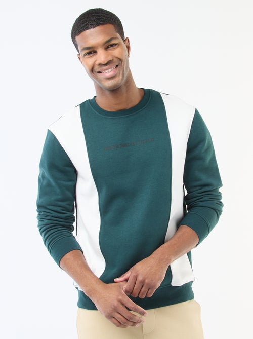 Sweat colorblock estilo sportswear - Kiabi