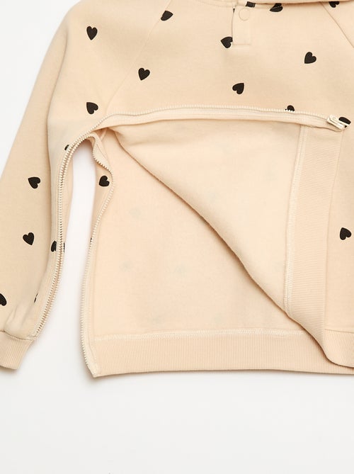 Sweat com aberturas com zíper laterais - - So Easy - Kiabi