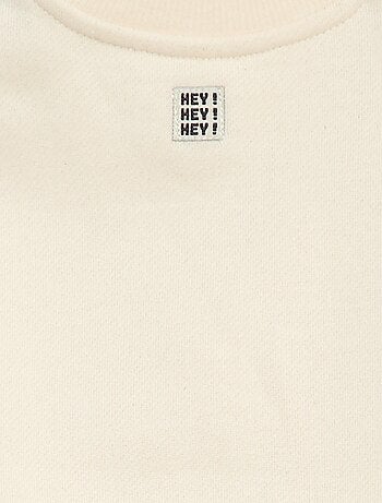 Sweat com bordado 'cool' em moletom felpudo