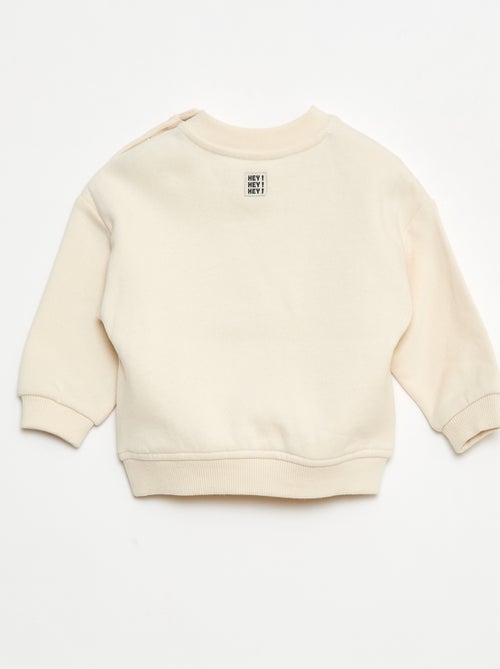 Sweat com bordado 'cool' em moletom felpudo - Kiabi