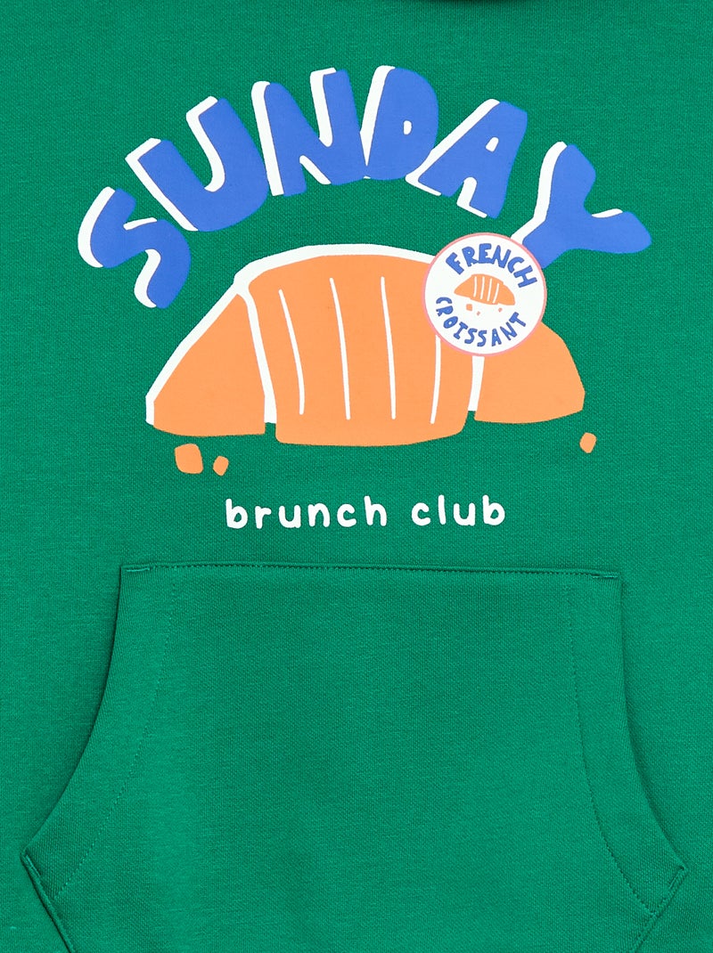 Sweat com capuz - Grafik Edition Verde - Kiabi