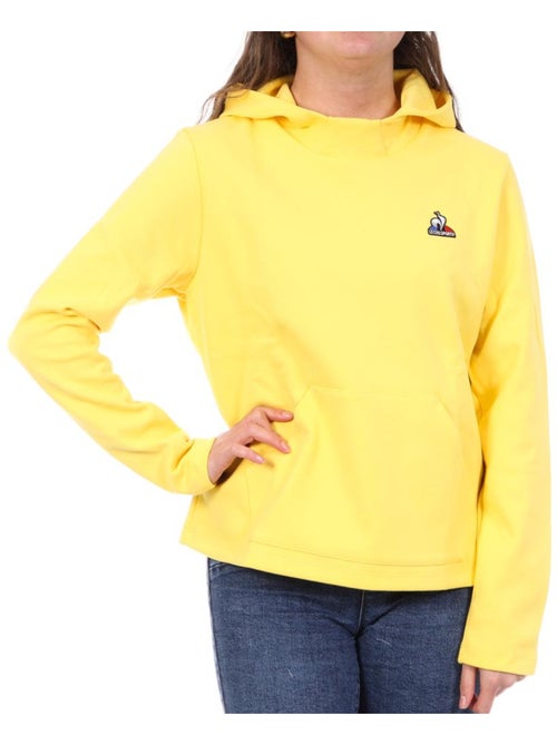 Sweat com Capuz Amarelo Le Coq Sportif N°9 para Mulher - Kiabi Sweat com Capuz Amarelo Le Coq Sportif N°9 para Mulher - Kiabi