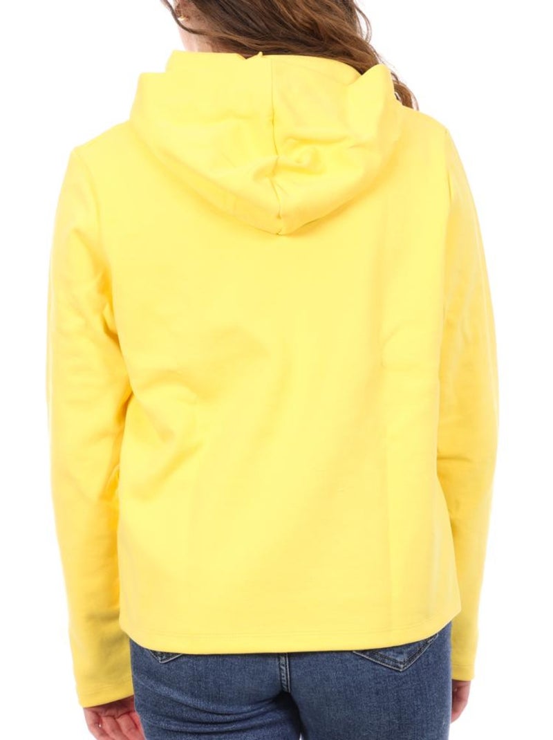 Sweat com Capuz Amarelo Le Coq Sportif N°9 para Mulher Amarelo - Kiabi