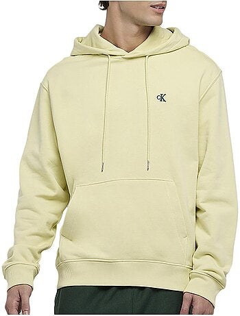 Sweat com Capuz Amarelo para Homem Calvin Klein Jeans 350 Terry Monogram