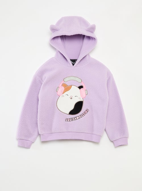 Sweat com capuz animado 'Squishmallows' efeito borreguito liso - Kiabi