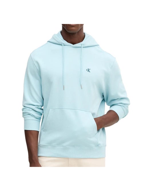 Sweat com capuz azul claro para homem calvin klein jeans 350 terry monogram - Kiabi Sweat com capuz azul claro para homem calvin klein jeans 350 terry monogram - Kiabi