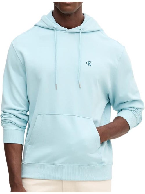 Sweat com capuz azul claro para homem calvin klein jeans 350 terry monogram - Kiabi Sweat com capuz azul claro para homem calvin klein jeans 350 terry monogram - Kiabi