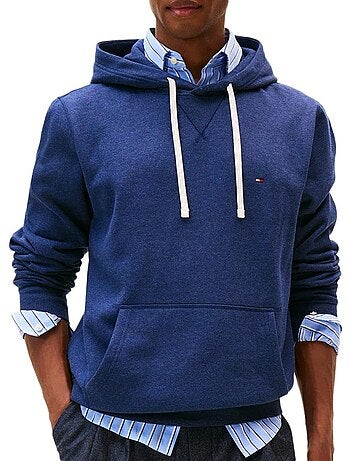 Sweat com Capuz Azul Escuro Tommy Hilfiger Seasonal Fleece para Homem