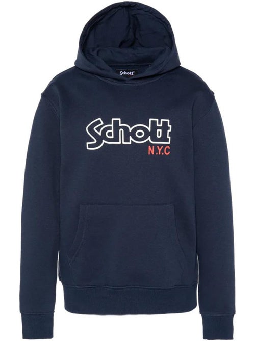 Sweat com Capuz Azul-Marinho para Rapaz Schott Sidney - Kiabi Sweat com Capuz Azul-Marinho para Rapaz Schott Sidney - Kiabi