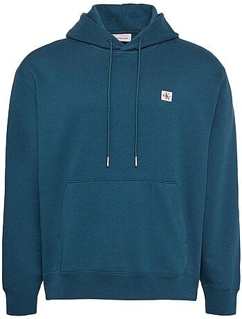 Sweat com Capuz Azul para Homem Calvin Klein Jeans Micro Badge