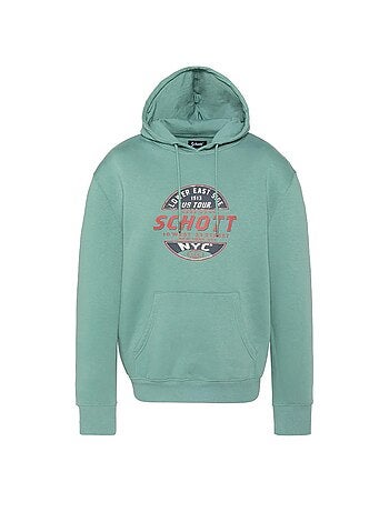 Sweat com Capuz Cinzento para Homem Schott SWHUSTOUR