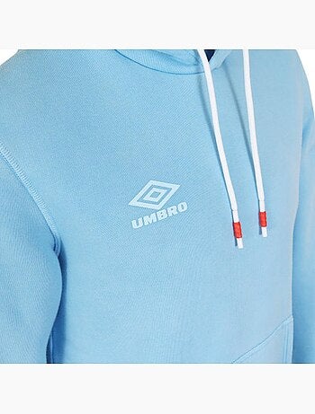 Sweat com Capuz Azul Umbro Logo AT para Homem