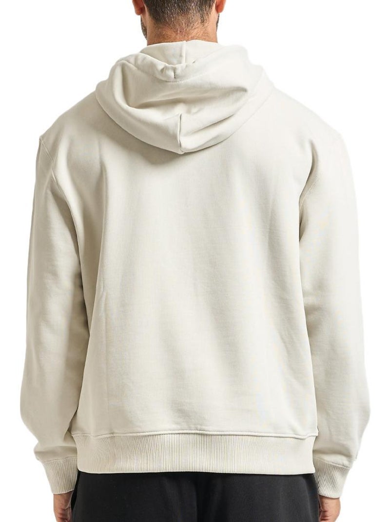 Sweat com Capuz Bege para Homem Calvin Klein Jeans 350 Terry Monog Ecru - Kiabi