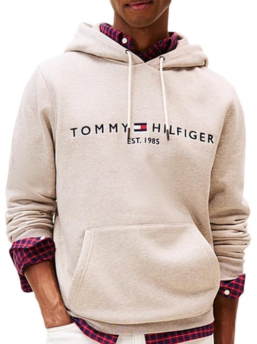 Sweat com capuz bege para homem tommy hilfiger logo - Kiabi Sweat com capuz bege para homem tommy hilfiger logo - Kiabi