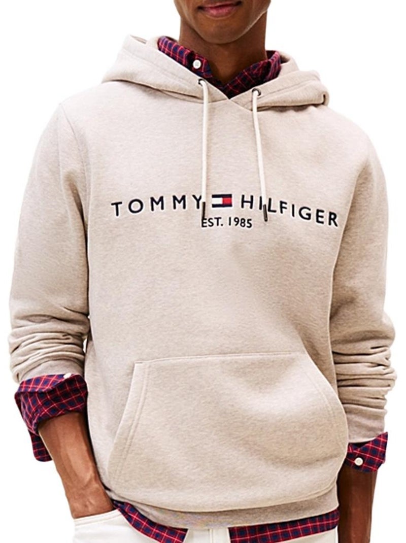 Sweat com Capuz Bege para Homem Tommy Hilfiger Logo Bege - Kiabi
