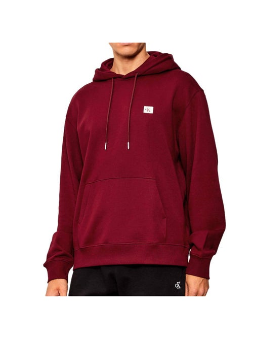 Sweat com capuz bordeaux para homem calvin klein jeans micro badge - Kiabi Sweat com capuz bordeaux para homem calvin klein jeans micro badge - Kiabi