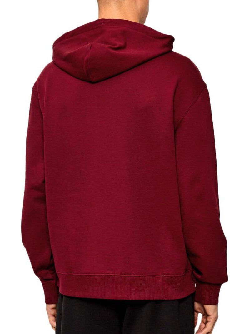 Sweat com Capuz Bordeaux para Homem Calvin Klein Jeans Micro Badge Bordô - Kiabi